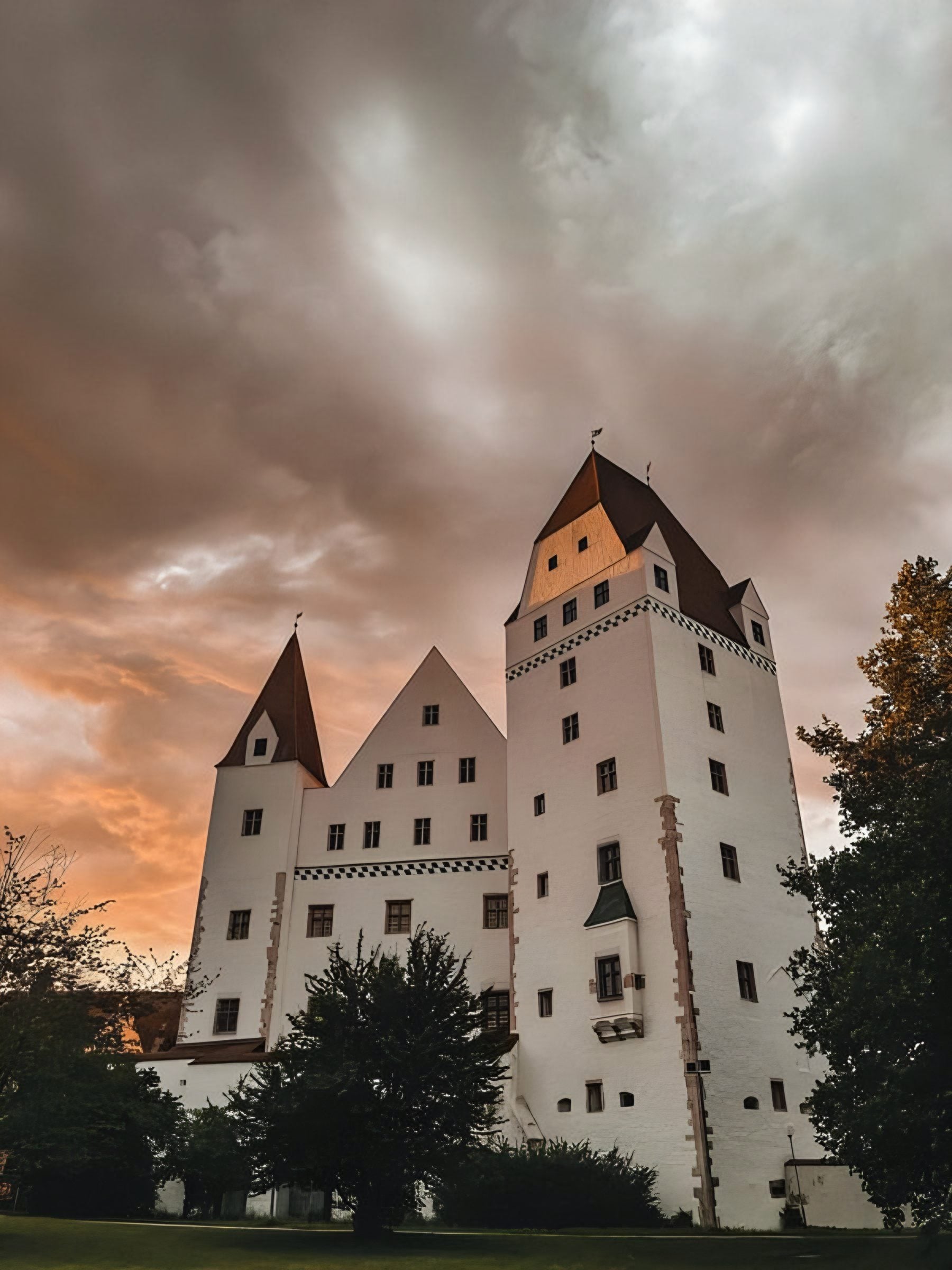 The New Castle in Ingolstadt in the evening light